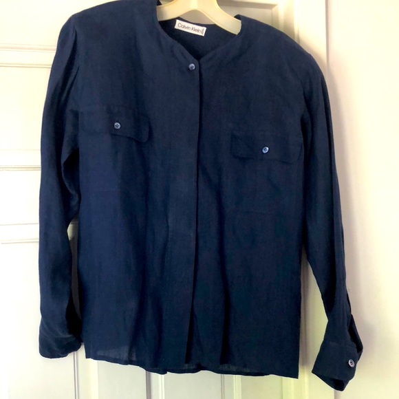 Calvin Klein Tops - Calvin Klein navy blouse